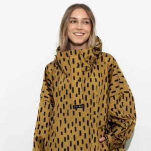 PONCHO - DROPS MUSTARD / BLACK