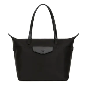 Hexagona – Sac cabas porté épaule – Nyl/croûte cuir vac. – Grand