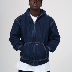 Dickies Hilham Hooded Denim Jacket Dark Indigo
