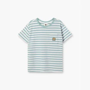 Tee-shirt Rayures Cœur Bleu