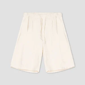 Bermuda Relaxed Toile Pinces Ivory