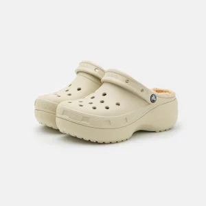 Crocs Classic Platform Lined Bone Clogs