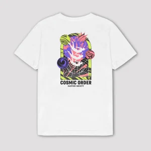 Tee-shirt Washed Cosmic Order White