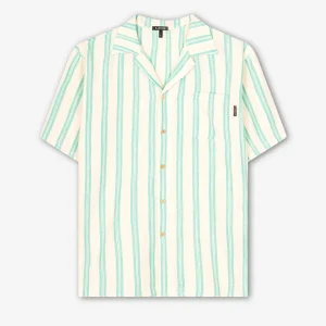Ozan - Chemise à rayures - Ivoire/ aqua