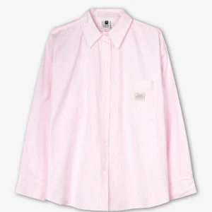 SHIRT STRIPES DARK PEOPLE PINK/WHITE