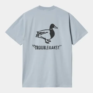 Carhartt WIP S/S Stamp Misty Sky / Black T-Shirt