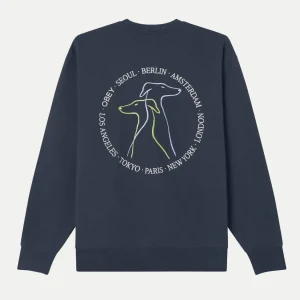 Obey City Dogs Academy Sweatshirt marine