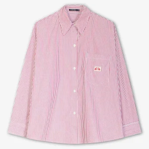 Chemise Stripe Hand Heart Kao Ivoire/Rouge