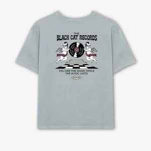 Washed The Black Cat Angels Steel T-shirt
