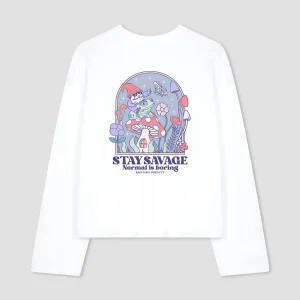 T-shirt blanc Stay Savage