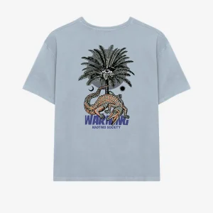 Avertissement délavé T-shirt en acier