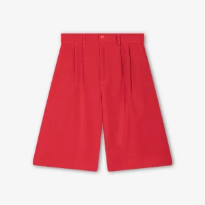 Bermuda Wide Leg Pinzas Red