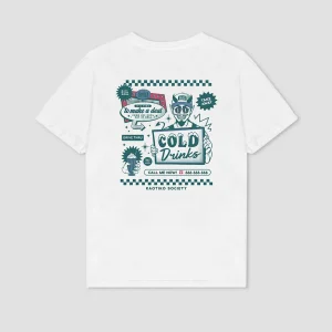 T-shirt blanc Washed Cold Drinks