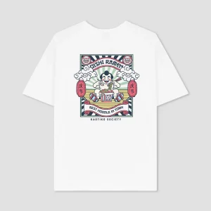 T-Shirt blanc Oishi Ramen en coton biologique