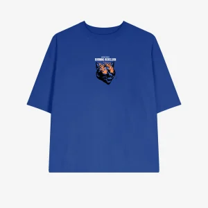 Camiseta Cropped Burning Rebellion Navy