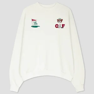 Sudadera Washed Bear Golf Club Ivory