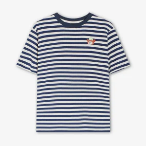 T-shirt ivoire Stripes Bear Navy
