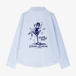 Camisa Cheers Darling Blue Stripes