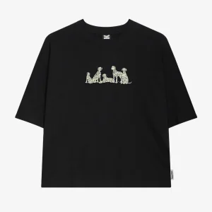 T-shirt court Dalmatas noir