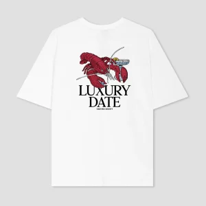 T-Shirt blanc en coton biologique Luxury Date