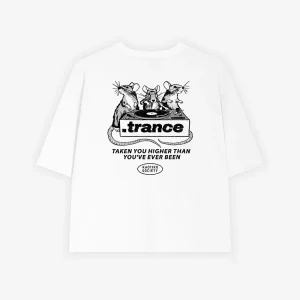 Camiseta Rats Trance Organic Cotton White