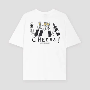 Cheers T-Shirt blanc en coton biologique