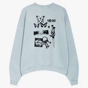 Sudadera Washed Trance The End Steel