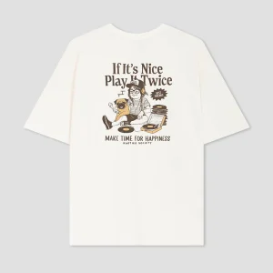 Camiseta If Its Nice Coton Biologique Ivoire