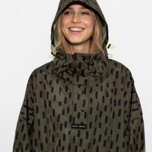 PONCHO - DROPS OLIVE / BLACK