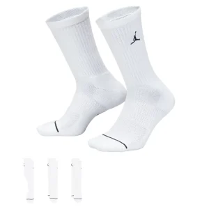 Everyday Cush Poly Crew Socks White (3 Pairs)
