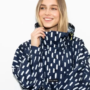 PONCHO - DROPS NAVY / WHITE