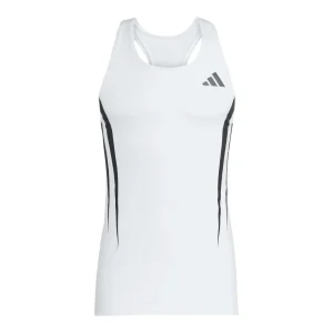 Adidas - Adizero Archive Singlet - white - Débardeur running hommes