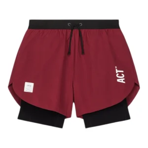 Act Running - BioRip Short 2 en 1 - bordeaux - Short running hommes