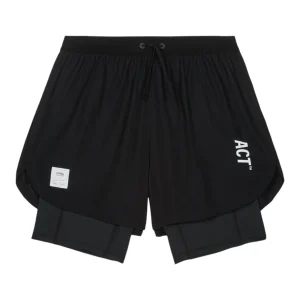 Act Running - BioRip Short 2 en 1 - noir - Short running hommes