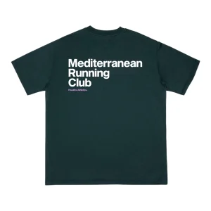 Peaufine Athletics - Oversize Organic T-shirt Mediterranean Running Club - pine forest - Teeshirt Hommes
