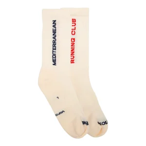 Peaufine Athletics - Vaporfeel® Socks - Mediterranean running club - cream - Chaussettes Running unisexe