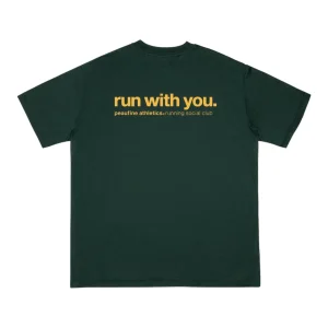 Peaufine Athletics - Wood T-shirt Running Social Club - pine forest - Teeshirt Running Hommes