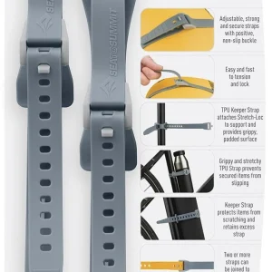 Accessoire de sac Stretch-Loc TPU Straps 30" x 3/4" (2 packs)