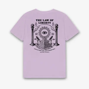 T-shirt Washed Liberty Malva