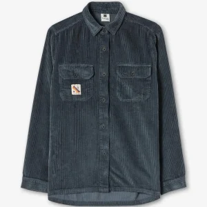 Tee-shirt Corduroy Minimal Bluish-Grey