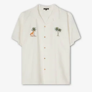 Chemise Palm Safari White