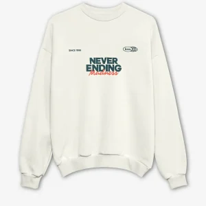 Sweatshirt Never Ending en coton biologique ivoire