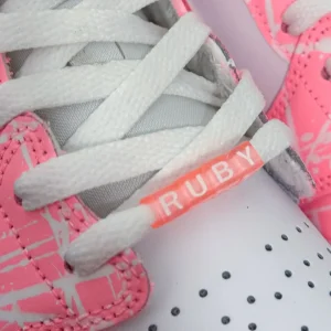 Perles corail alphabet personnalisées pour lacets